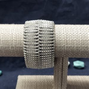 Vtg Stella & Dot rhinestone mesh cuff
